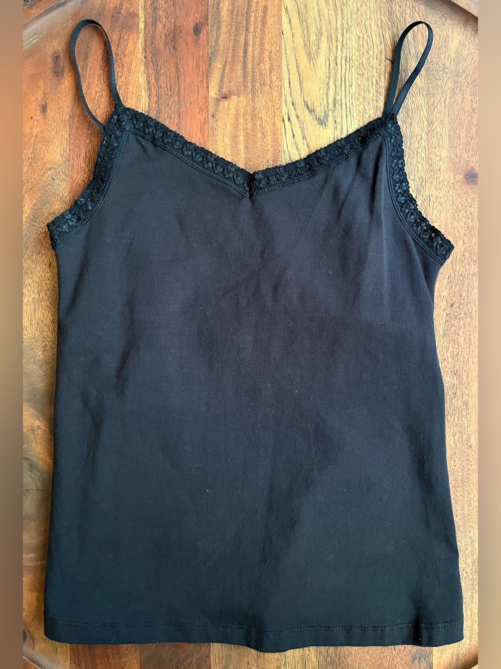 ESPIRIT 90s vintage black lace trim camisole tank top - Women’s S